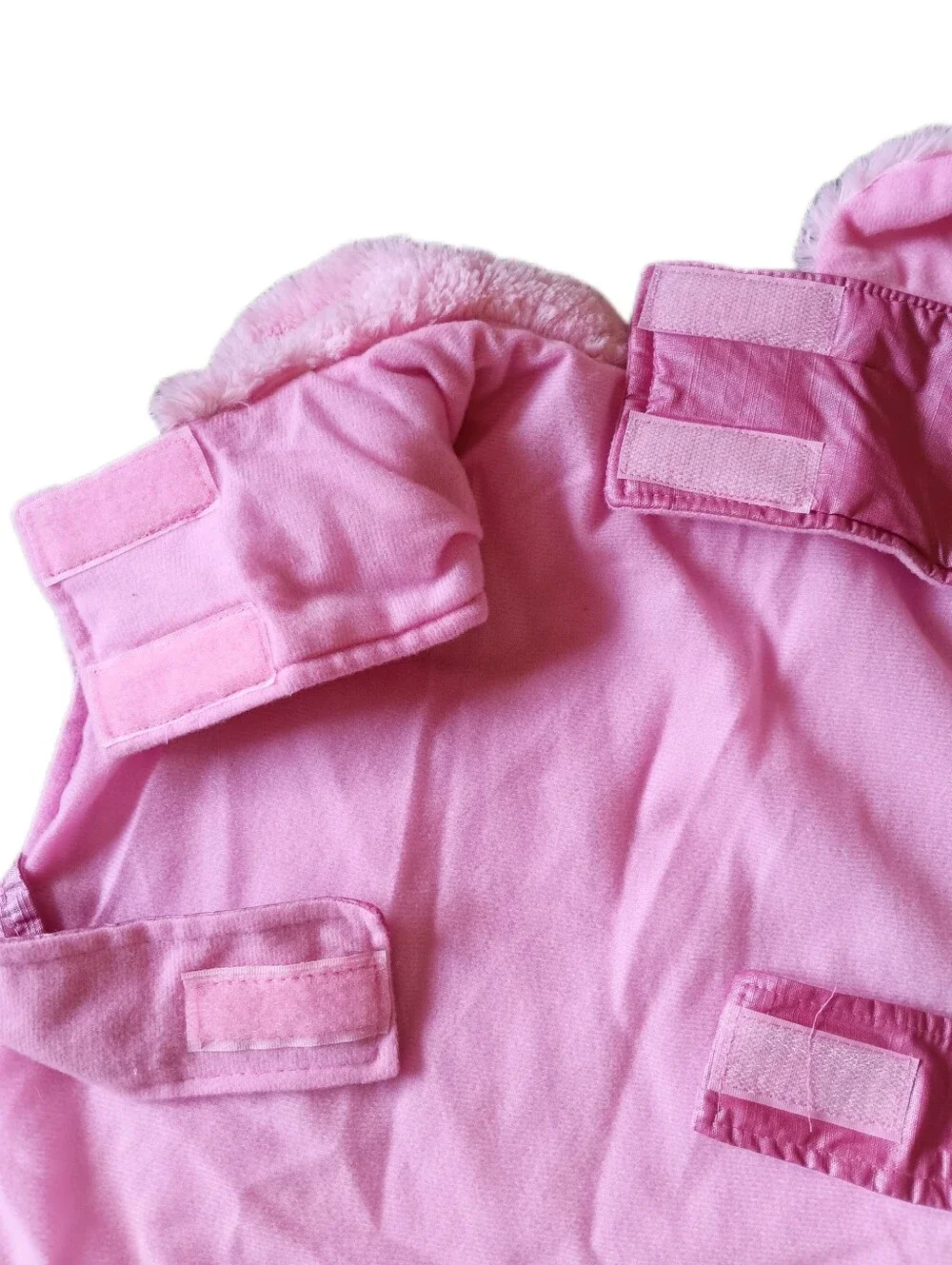 🩷 Top Paw Pink Quilted Dog Jacket Coat Large L Pets Cute Faux Fur Cute Girly
